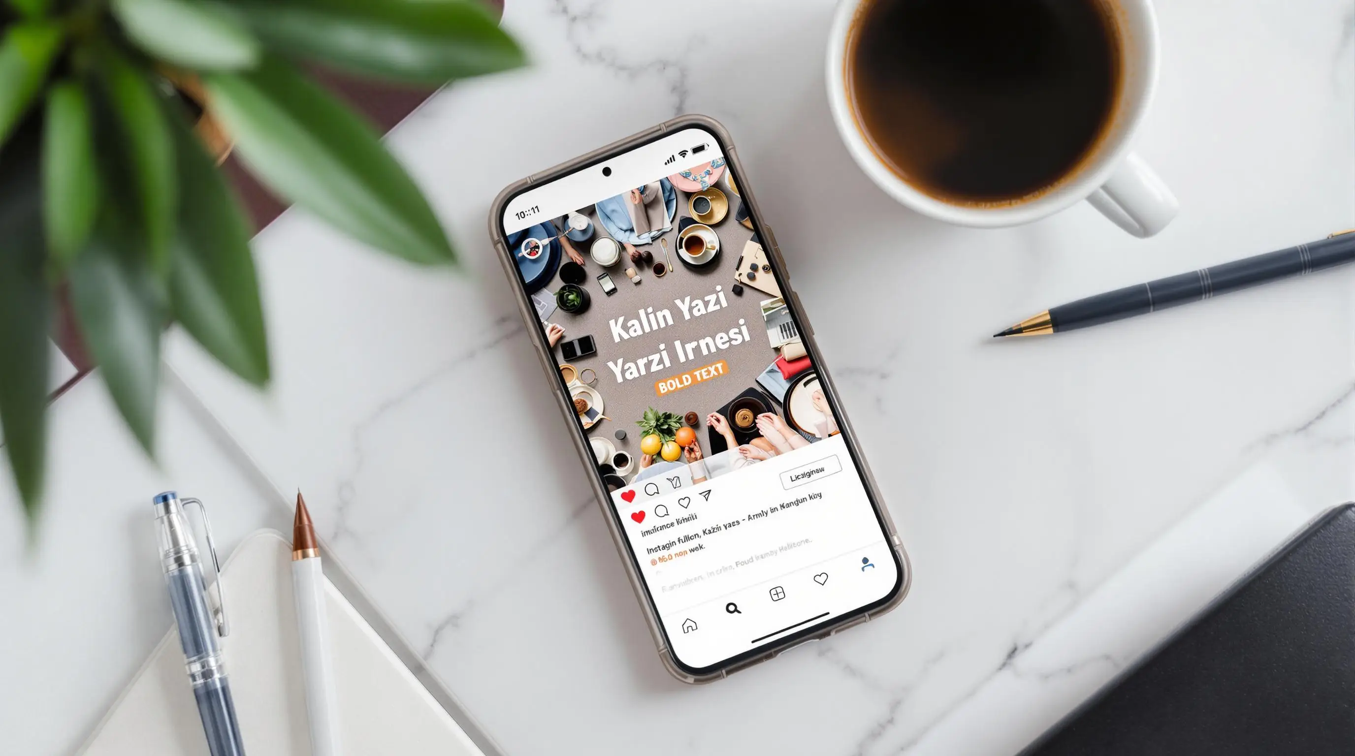 Instagram Kalın Yazı Yazma iPhone