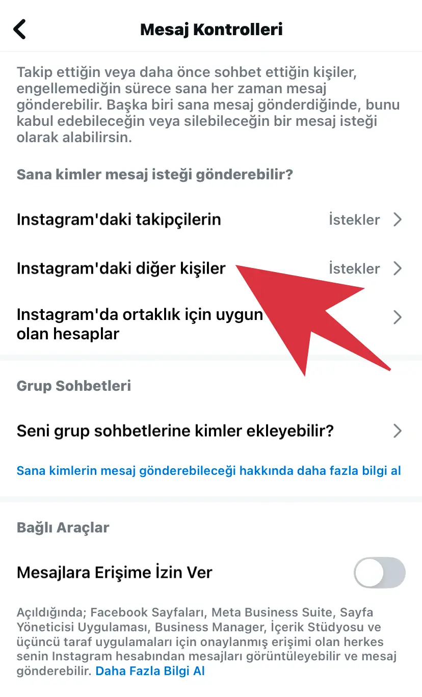 instagram mesaj istekleri düzenle