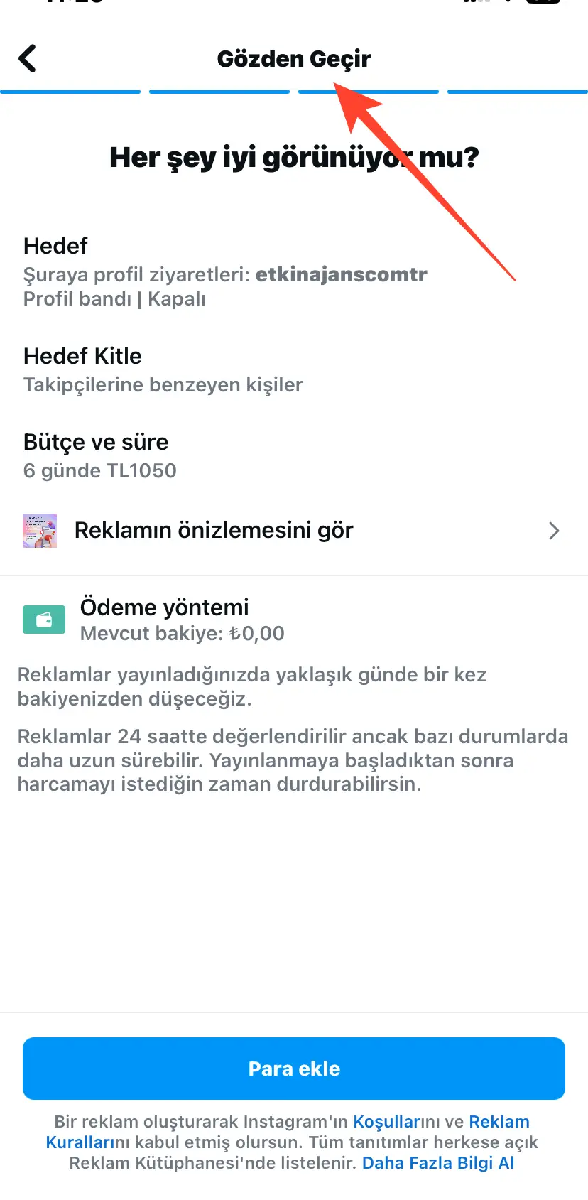 tanıtım gözden geçir