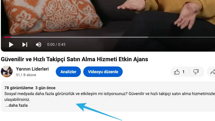 YouTube Açıklama Kısmı Nerede?